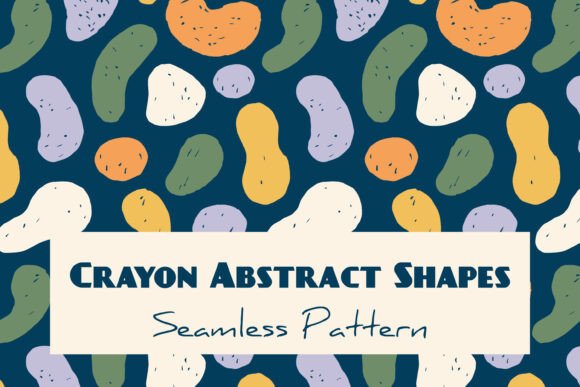 Download Crayon Abstract Shapes Seamless Pattern - Abstract Collection