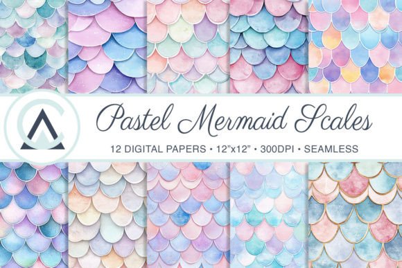 Download Seamless Pastel Mermaid Scales Pattern - Mermaid Collection