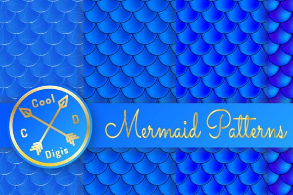 Download Mermaid Scales Blue Seamless Patterns - Mermaid Collection
