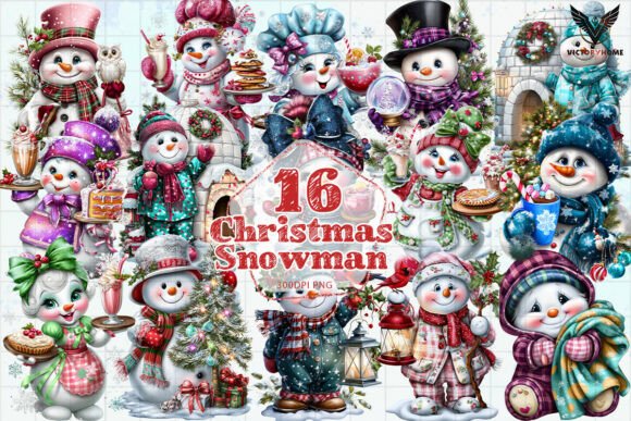 Download Vibrant Christmas Snowman PNG - Snow Collection