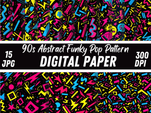 Download 90s Abstract Funky Pop Pattern Bundle - Abstract Collection