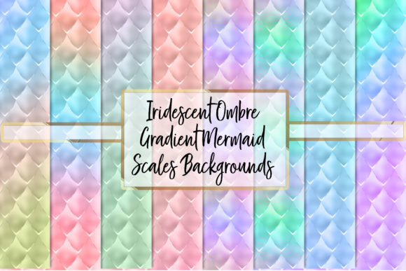Download Iridescent Ombre Gradient Mermaid Scales - Mermaid Collection