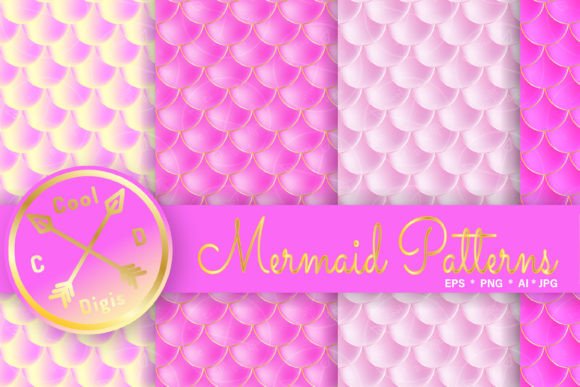 Download Mermaid Scales Pink Seamless Patterns - Mermaid Collection