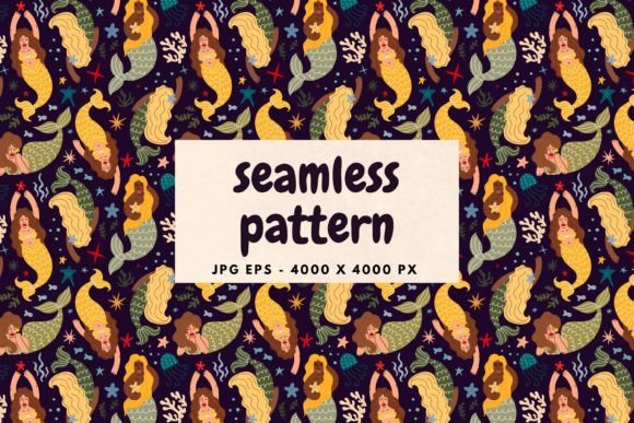 Download Fairy Mermaids Pattern - Mermaid Collection