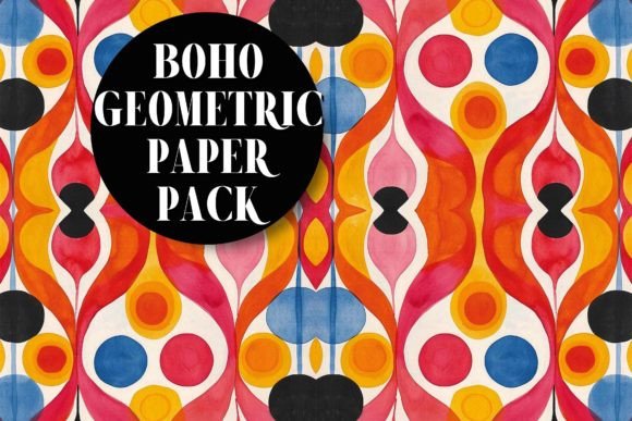 Download Abstract Boho Geometric Paper Pack - Abstract Collection