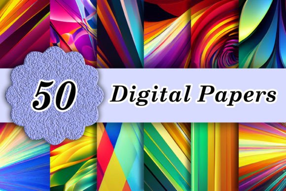 Download 50 Abstract Rainbow Light Digital Papers - Abstract Collection