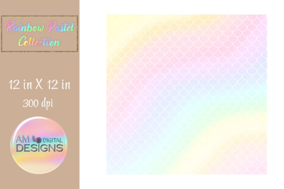Download Soft Pastel Rainbow Mermaid Scales - Mermaid Collection