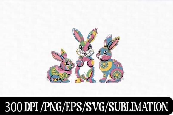 Download Colorful Abstract Easter Bunny Art - Abstract Collection
