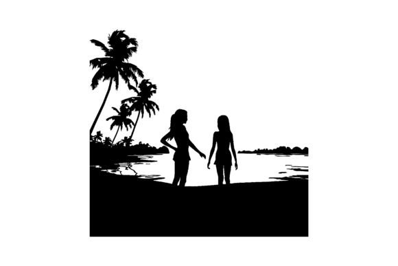 Download Women on Beach Minimalist Silhouette - Minimal Collection