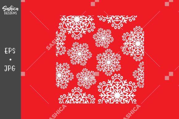 Download Snowflakes/paw Prints White,red Pattern - Snow Collection