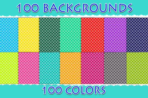 Download 100 Mermaid Scales Digital Paper - Mermaid Collection