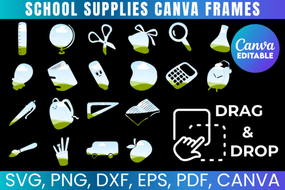 Download Teacher Element Canva Frame Bundle - Element Collection